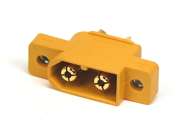Power Connector 2 Pole Male 30A - 500Vdc Panel Mount